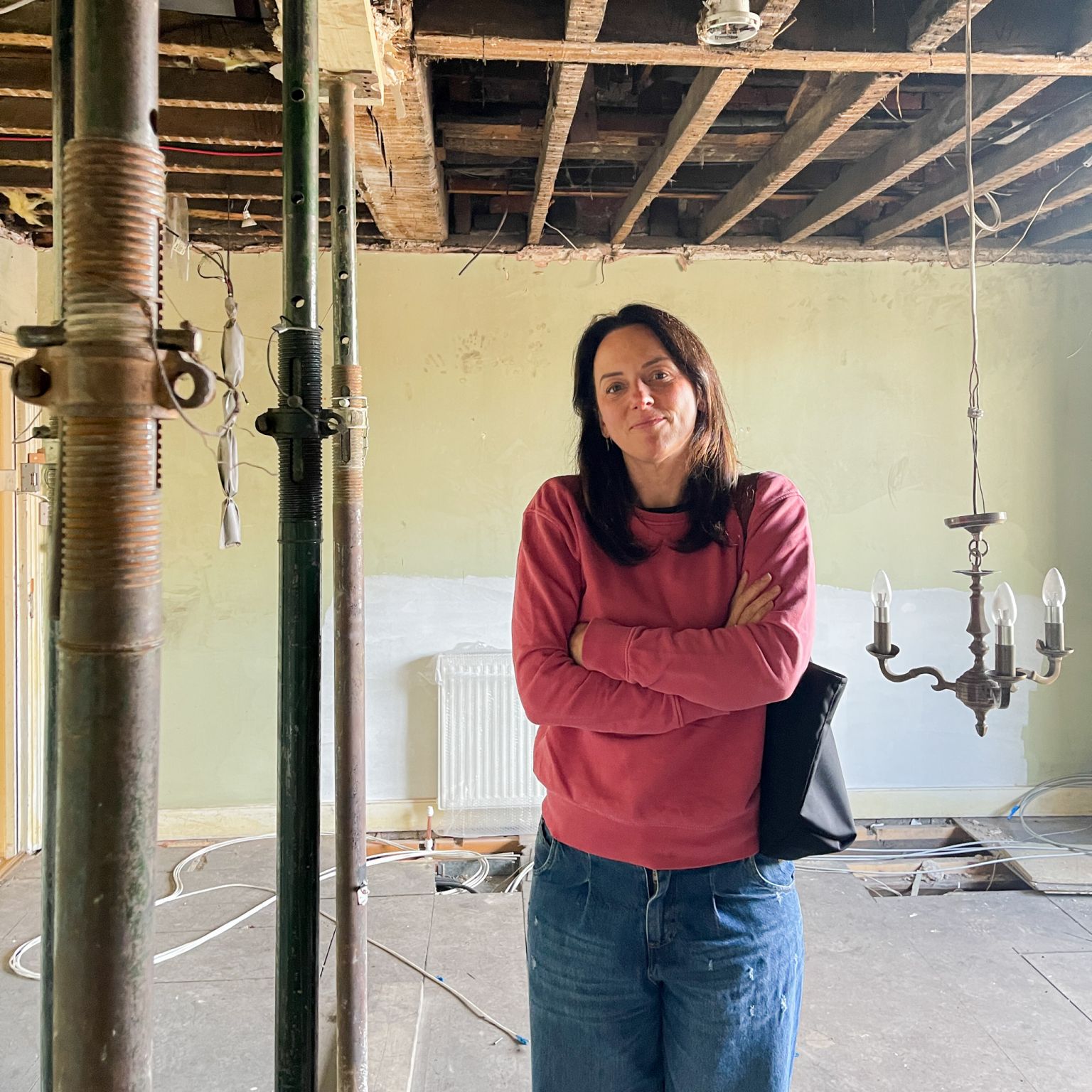 Property developer working on plans