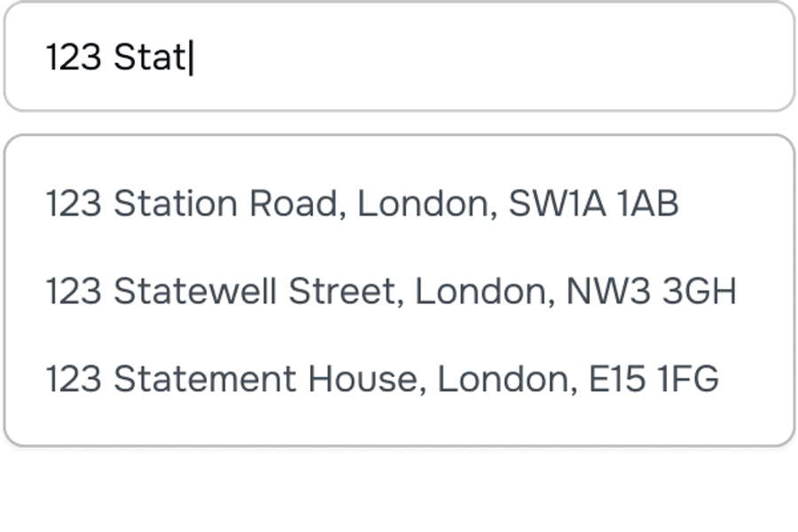 Search for a property