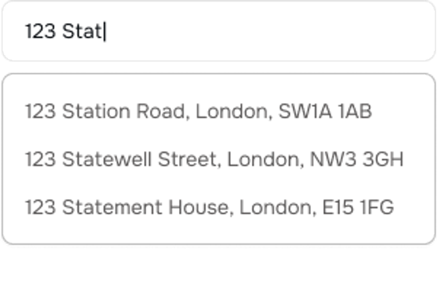 Search for a property